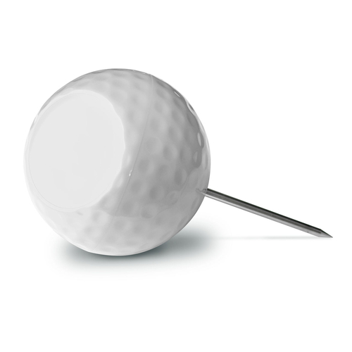 Custom Dimple Golf Ball Tee Marker - White